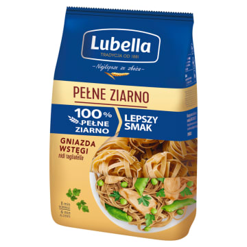 LUBELLA Pełne Ziarno Makaron gniazda wstęgi pełnoziarniste (nidi tagliatelle)