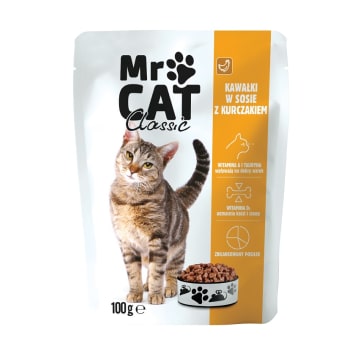 MR CAT Karma dla kotów - kawałki w sosie z kurczakiem