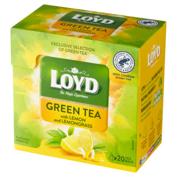 LOYD TEA Herbata zielona z cytryną i trawą cytrynową 20 torebek ex.