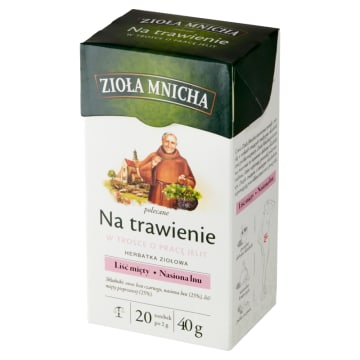 ZIOŁA MNICHA Na Trawienie Herbatka ziołowa 20 torebek ex.