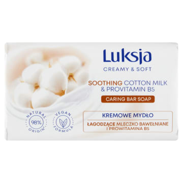 LUKSJA Creamy & Soft Mydło w kostce Mleczko bawełniane i Prowitamina B5