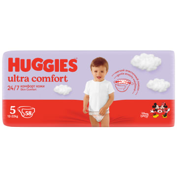 Zdjęcia - Pielucha Huggies Ultra Comfort  Rozmiar 5  58 szt. (12-22kg)