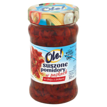 OLE! Pomidory suszone w paskach z ziołami (w oleju)