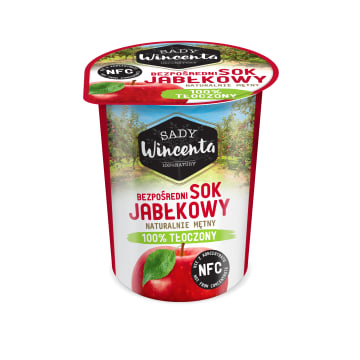 SADY WINCENTA Sok jabłkowy w kubku tłoczony