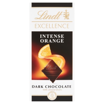 LINDT EXCELLENCE Czekolada gorzka z pomarańczą i migdałami