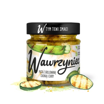 Pasta warzywna z grillowaną cukinią i curry