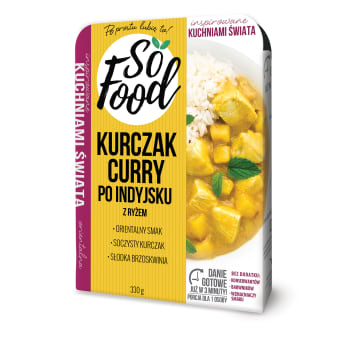 SO FOOD Kurczak curry po indyjsku z ryżem