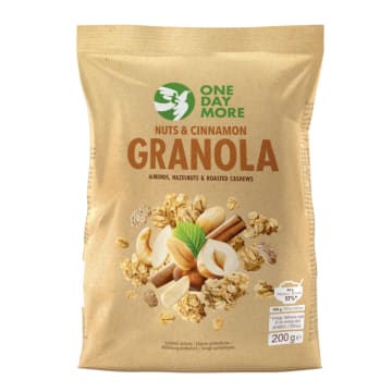 ONE DAY MORE Granola cynamonowa z orzechami