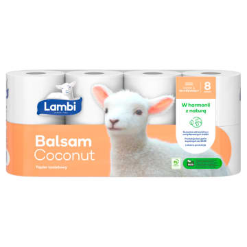 LAMBI Papier toaletowy Balsam Coconut 8 rolek
