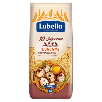 LUBELLA Jajeczna Makaron nitki 10-jajeczny z jajami przepiórczymi