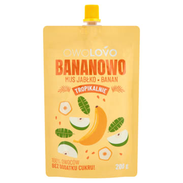 OWOLOVO Bananowo Mus jabłko banan