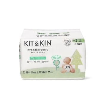 Zdjęcia - Pielucha Kit&Kin Kit and Kin Biodegradowalne pieluszki jednorazowe Myszka/Panda Rozmiar 2 ( 