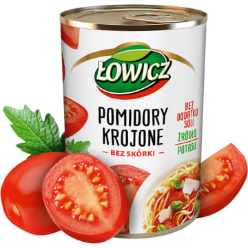 ŁOWICZ Pomidory krojone bez skórki