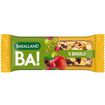 BAKALLAND BA! Baton zbożowy 5 bakalii z polewą kakaowo-mleczną