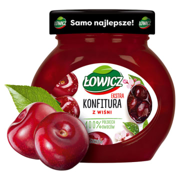 ŁOWICZ Konfitura extra z wiśni niskosłodzona