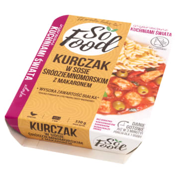 SO FOOD Kurczak w sosie śródziemnomorskim z makaronem