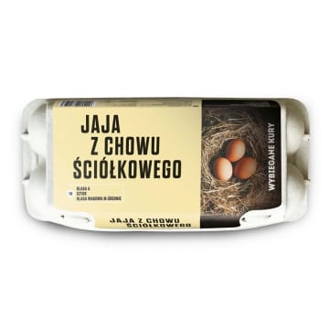 Jaja kurze z chowu ściółkowego (rozmiar M) - 10 szt.