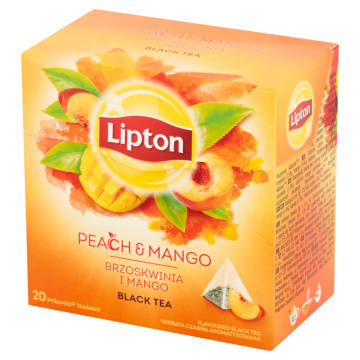 Herbata czarna aromatyzowana Brzoskwinia i Mango 20 piramidek