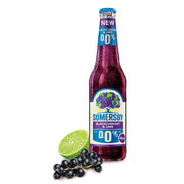 BLACK CURRANT & LIME Napój piwny bezalkoholowy o smaku czarnej porzeczki i limonki (butelka bezzwrotna)