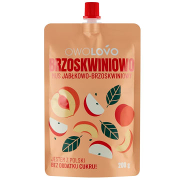 OWOLOVO Mus jabłkowo brzoskwiniowy