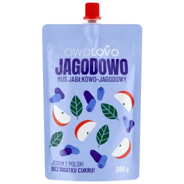 OWOLOVO Mus jabłkowo jagodowy
