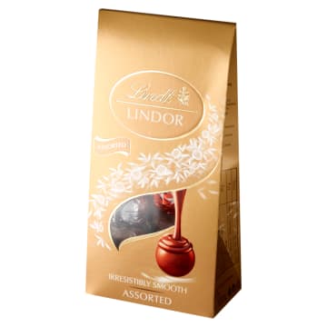 LINDT Lindor Praliny z mlecznej czekolady, białej i gorzkiej