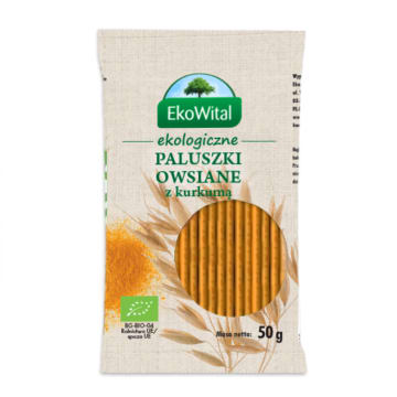 EKO WITAL Paluszki owsiane pełnoziarniste z kurkumą BIO