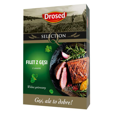 Filet z gęsi wolnogotowany z sosem żurawinowym