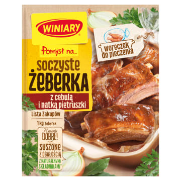 WINIARY Pomysł na... Soczyste żeberka z cebulą i natką pietruszki + WORECZEK DO PIECZENIA