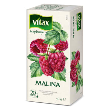 VITAX Inspiracje Herbata owocowo-ziołowa o smaku maliny 20 torebek ex.