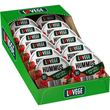 LOVEGE Hummus z papryką na ostro bezglutenowy