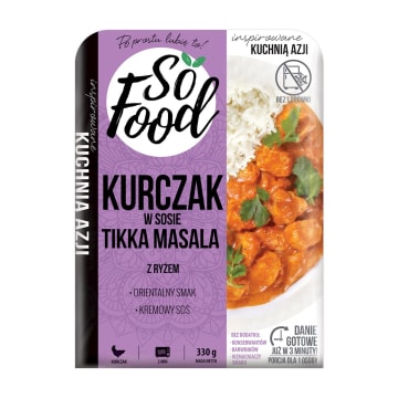 SO FOOD Kurczak w sosie tikka masala z ryżem