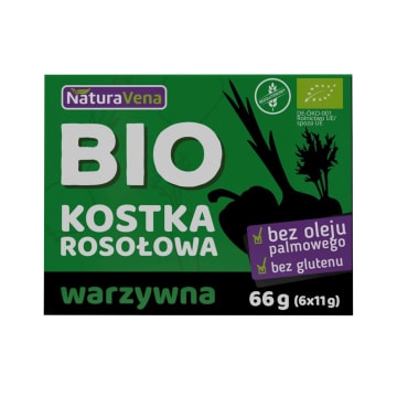 NATURAVENA Kostka rosołowa warzywna (6 kostek) bezglutenowa BIO