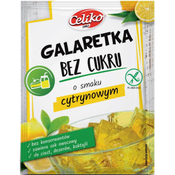 CELIKO Galaretka o smaku cytrynowym (bez cukru) bezglutenowa