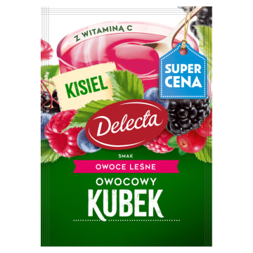 DELECTA Owocowy Kubek Kisiel gładki o smaku owoców leśnych