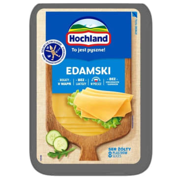 Ser żółty Edamski 30% tłuszczu (plastry)