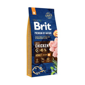 BRIT Premium By Nature Suchy pokarm dla dorosłych psów średnich ras z kurczakiem