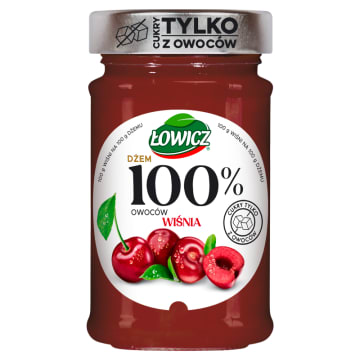 ŁOWICZ 100% z owoców Dżem Wiśnia