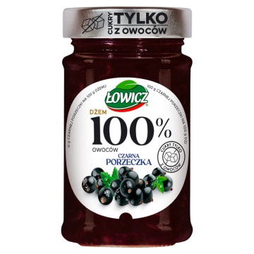 ŁOWICZ 100% z owoców Dżem z czarnej porzeczki