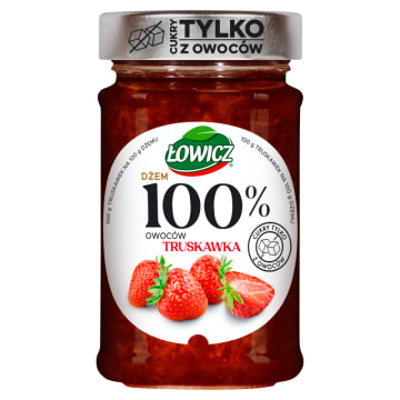 ŁOWICZ 100% z owoców Dżem Truskawka