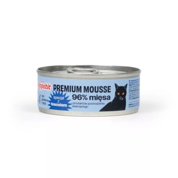COMFY Appetit Mokry pokarm dla kotów Premium Mousse z łososiem puszka