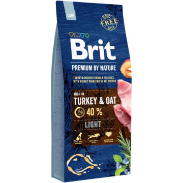 BRIT Premium By Nature Suchy pokarm dla dorosłych psów wszystkich ras z nadwagą z indykiem