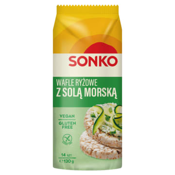 SONKO Wafle ryżowe z solą morską (bezglutenowe)