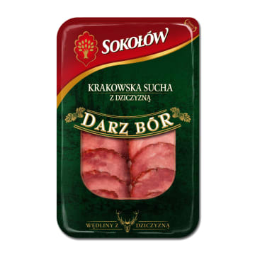 Kiełbasa krakowska sucha z dziczyzną - plastry