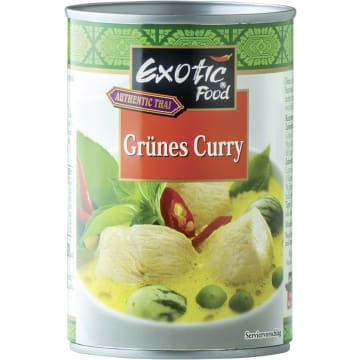 EXOTIC FOOD Zielone curry - zupa na bazie mleczka kokosowego