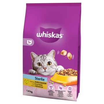 WHISKAS Sucha karma dla kota z kurczakiem - Przepyszne paszteciki