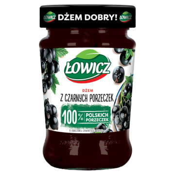ŁOWICZ Dżem z czarnych porzeczek niskosłodzony