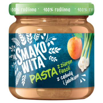 Pasta z ziaren fasoli z cebulą i jabłkiem