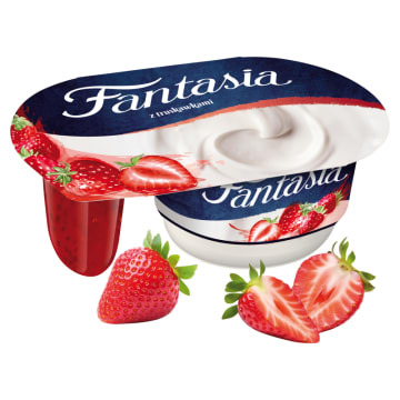 Jogurt kremowy z truskawkami