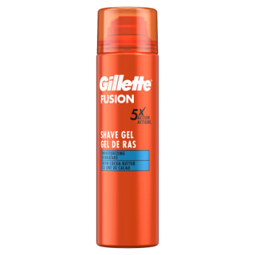 GILLETTE Fusion Nawilżający żel do golenia z masłem kakaowym dla mężczyzn